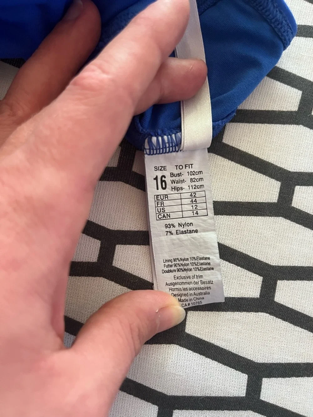 Seafolly Collective Twist One Piece Swimsuit Royal Blue US 12